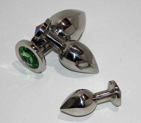 Helix Jewelled Medium Anal Plug Rose Quartz - Steel Sex Toys