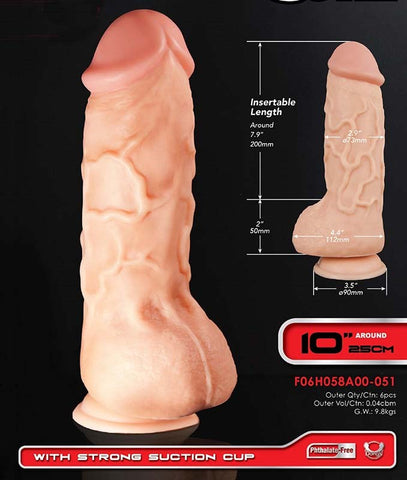 Huge Zone 10 Inch Short Tipped Dong - Realistic Dildos