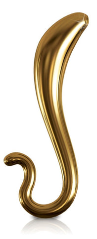 Pipedream Icicles Gold Edition G02 Curved Glass Dildo - Glass Sex Toys