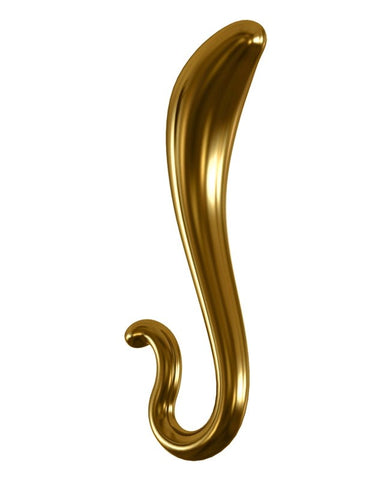 Pipedream Icicles Gold Edition G02 Curved Glass Dildo - Glass Sex Toys