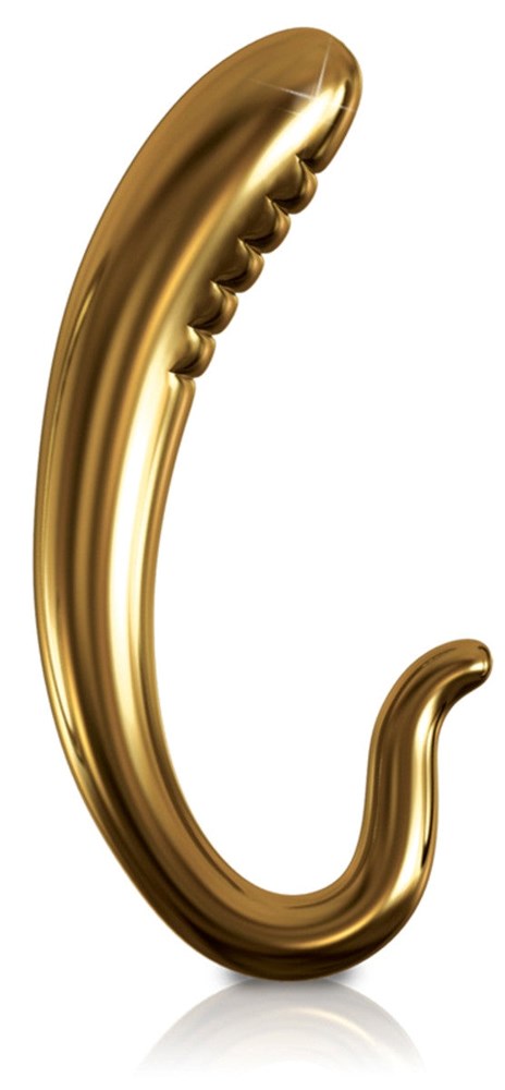 Pipedream Icicles Gold Edition G03 Glass Prostate Vibrator - Glass Sex Toys
