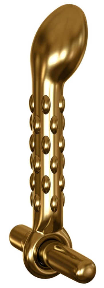 Pipedream Icicles Gold Edition G07 Glass P-Spot Vibrator - Glass Sex Toys
