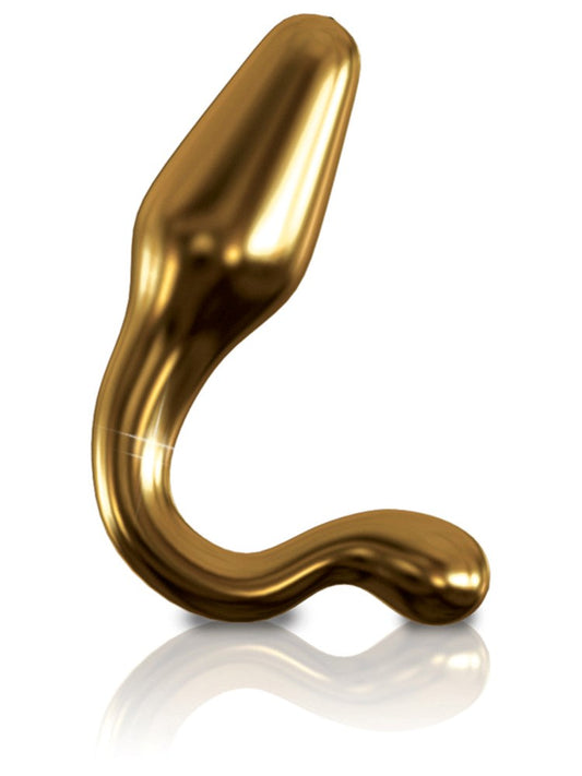 Pipedream Icicles Gold Edition G12 Glass Butt Plug - Glass Sex Toys