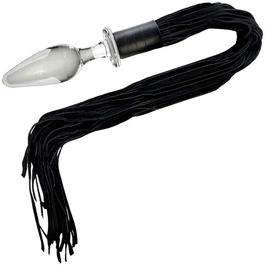 Pipedream Icicles No 49 Glass Butt Plug and Flogger - Glass Sex Toys