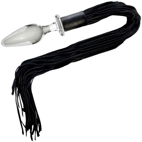 Pipedream Icicles No 49 Glass Butt Plug and Flogger - Glass Sex Toys