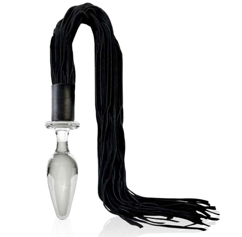 Pipedream Icicles No 49 Glass Butt Plug and Flogger - Glass Sex Toys