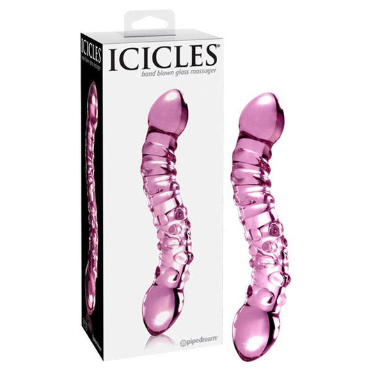 Pipedream Icicles No 55 Double Ender Glass Dildo - Glass Sex Toys