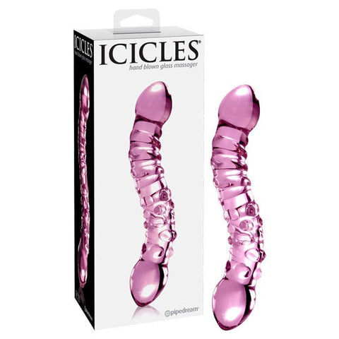Pipedream Icicles No 55 Double Ender Glass Dildo - Glass Sex Toys