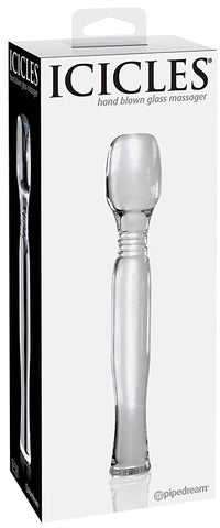 Pipedream Icicles No 58 Glass Body Wand Massager - Glass Sex Toys