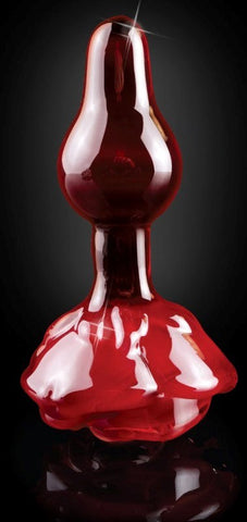 Pipedream Icicles No 76 Rose Shape Glass Butt Plug - Glass Sex Toys