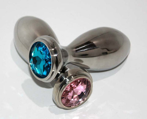 Little Boy Jewelled Medium Anal Plug Emerald - Steel Sex Toys