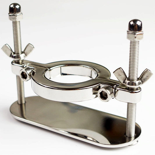 Male Scrotum Fixture Ball Crusher - Steel Sex Toys