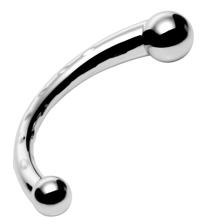 Masters Series The Chrome Crescent Dual Ended Dildo - - Double Ender