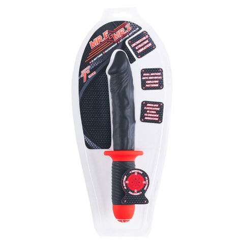 Mr. E and Mr. Z 7 Inch Silicone 10 Speed Vibrator Red - Realistic Dildos