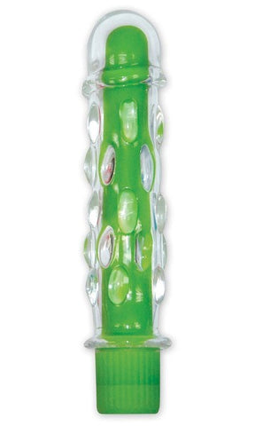 Pipedream Neon Glass Caress Multi Functions G-Spot Vibrator - Glass Sex Toys