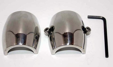 Oval Ball Steel Stretcher Weights XL - Steel Sex Toys