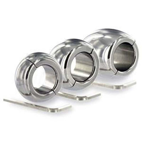Oval Ball Steel Stretcher Weights XL - Steel Sex Toys