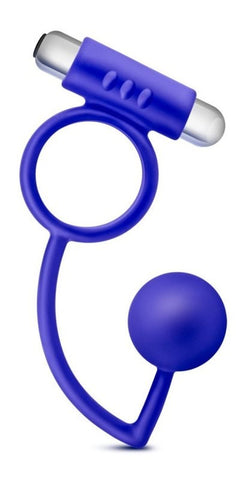 Penetrator Anal Ball with Vibrating Cock Ring - Anal Beads and Balls