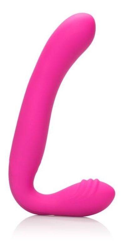 Rechargeable Silicone Love Rider Strapless Strap-On Pink - - Strap On Sextoys