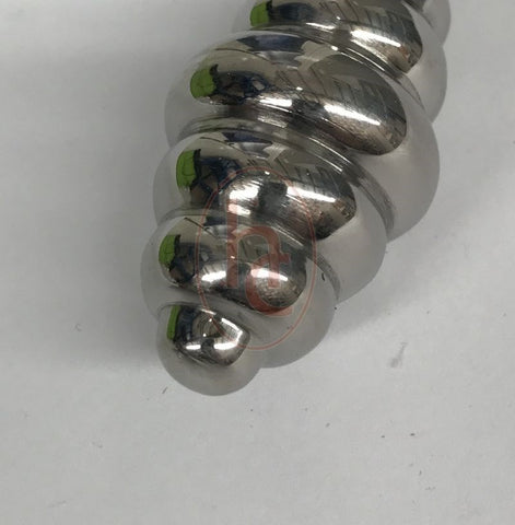 Ribbed Jewelled Medium Butt Plug Emerald - Steel Sex Toys