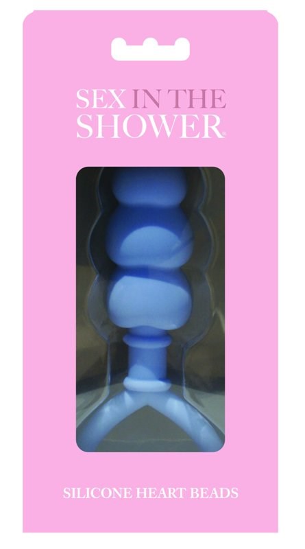 Sex in the Shower Silicone Heart Beads - - Anal Beads and Balls