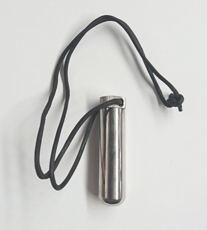 Steel Inhaler on BDSM Play Leather Cord - - Steel Sex Toys