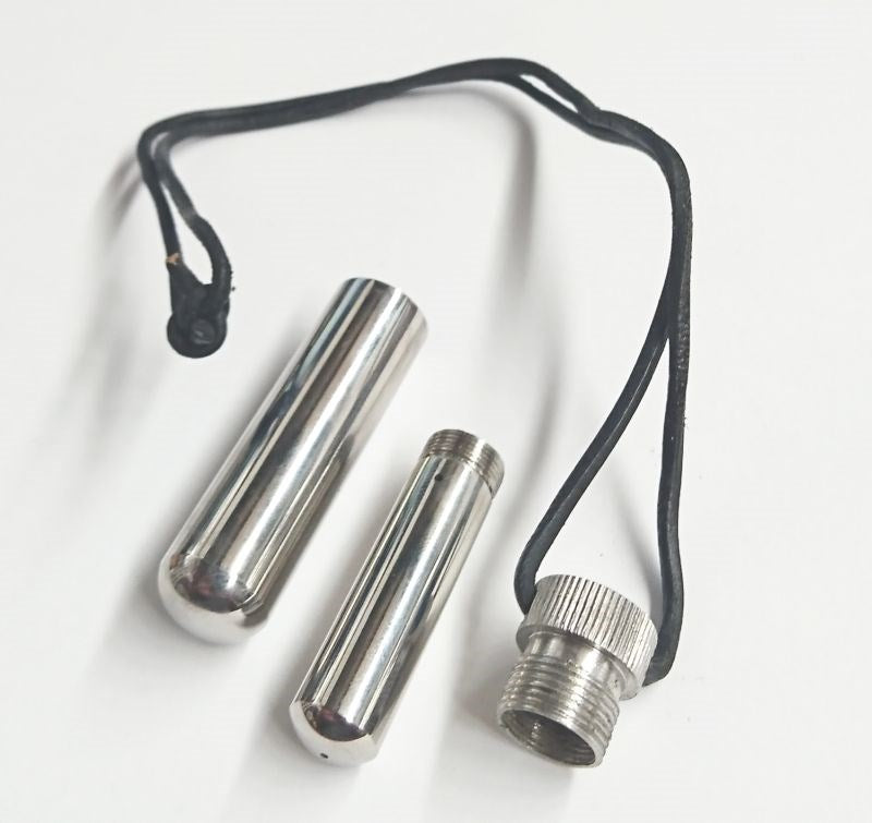 Steel Inhaler on BDSM Play Leather Cord - - Steel Sex Toys