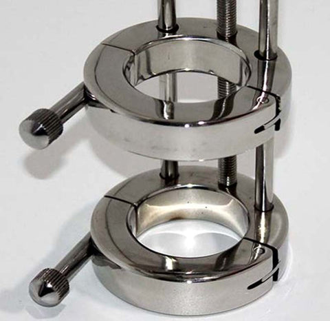 Torture Well Ball Stretcher - Steel Sex Toys