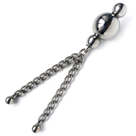 Triple Kegel Ball With Twin Chains - Steel Sex Toys