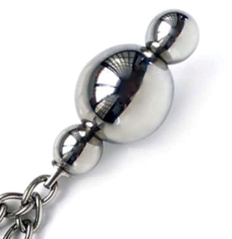 Triple Kegel Ball With Twin Chains - Steel Sex Toys