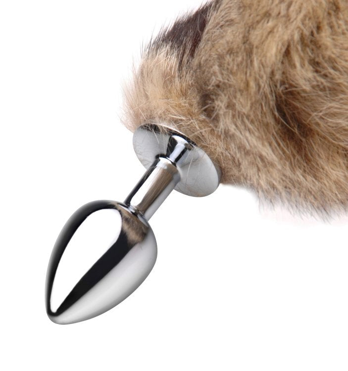 Untamed Xl Faux Fox Tail Anal Plug - - Steel Sex Toys