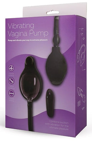 Vibrating Vagina Pump Black - Pussy And Clit Toys