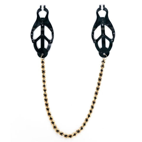 Spartacus' Exquisite Black Butterfly Intimate Clamp - Nipple and Clit Clamps