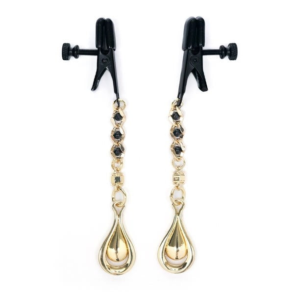 Spartacus' Luxurious Gold-Accented Broad Tip Clamp - Nipple and Clit Clamps