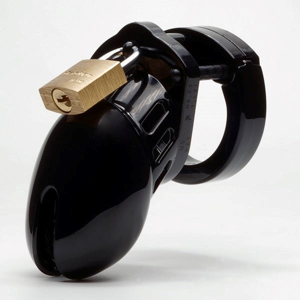 CB 6000 Small Black Polycarbonate Male Chastity Cock Cage Kit - Male Chastity