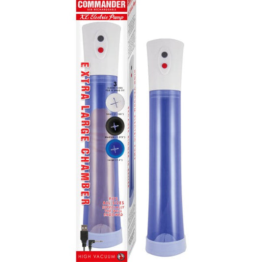 COMMANDER Deluxe Vacuum Penis Pump - Powerful, Waterproof, Rechargeable - Penis Pumps And Stretchers