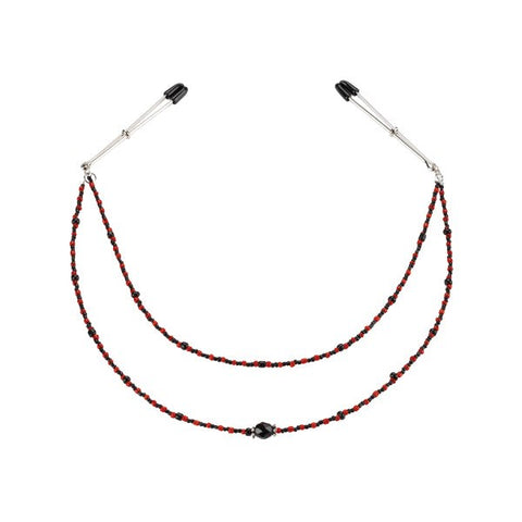 Spartacus' Double Strand Beaded Tit Clamps - Enhance Sensations - Nipple and Clit Clamps