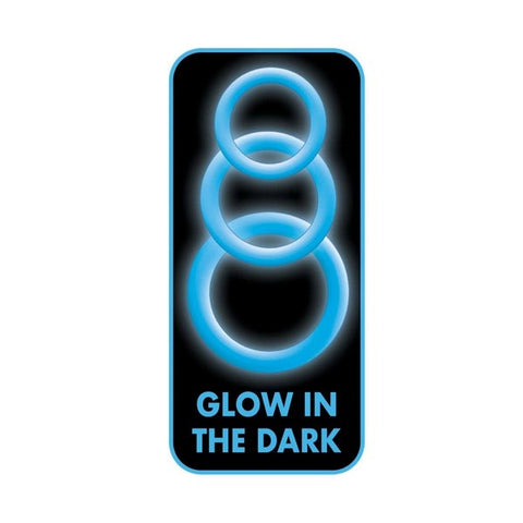 ENHANCER Glow Silicone Cock Ring Set - Customizable Fit for Intense Experiences - Stretchy Cock Rings