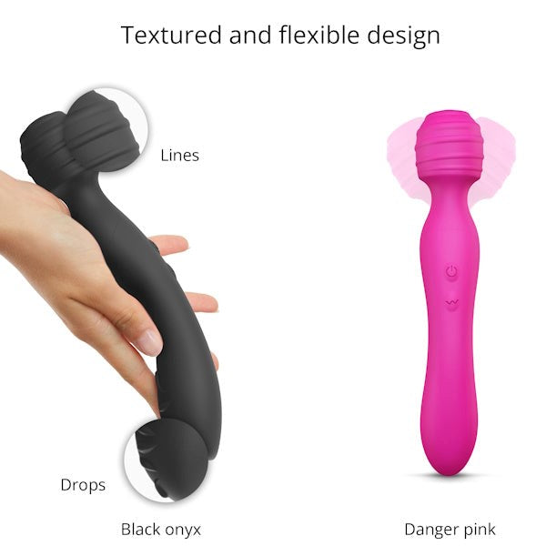 LOVE TO LOVE Twist Double Ender - Dual Vibrating Wand for Endless Delight - - Body Wands