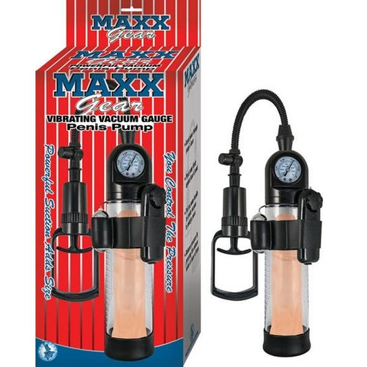 MAXX GEAR Vibrating Vacuum Gauge Penis Pump - Penis Pumps And Stretchers