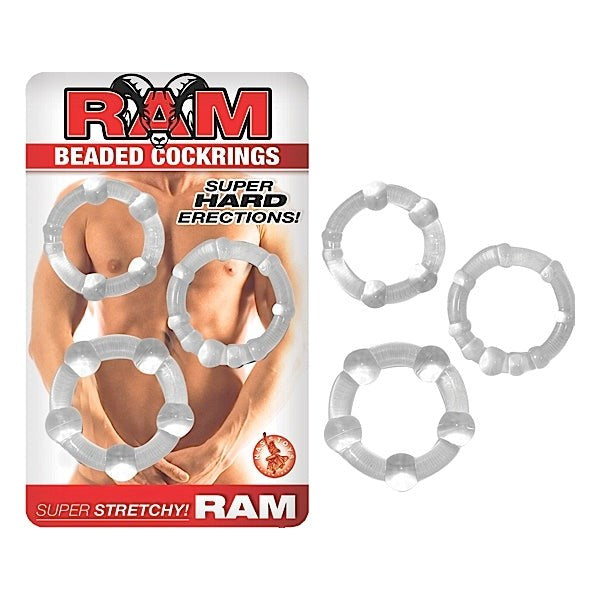 RAM Beaded Stretchy Cockrings - Enhance Your Performance - - Cock Ring Sets