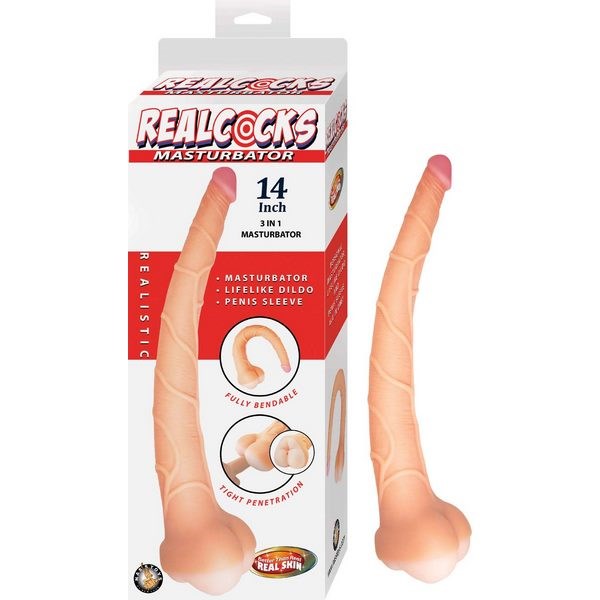 REALCOCKS 14" Versatile Pleasure Toy - Masturbator, Dildo, and Penis Sleeve - - Masturbators and Strokers