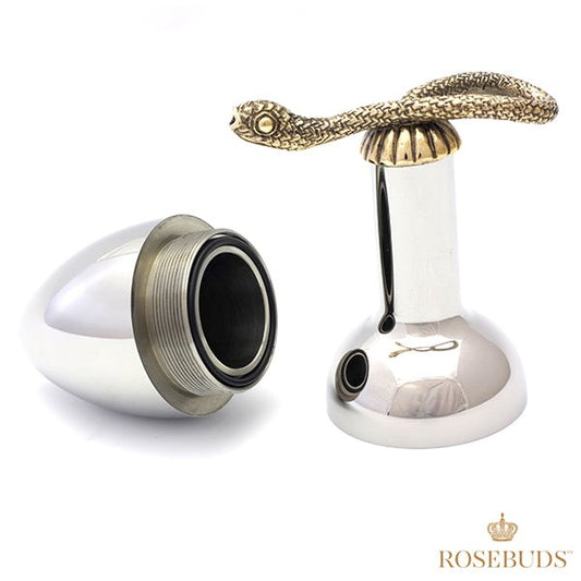 Rosebuds Luxe Metal Anal Plug with Snake Handle - XXL Size - Butt Plugs