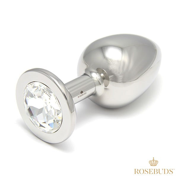 Rosebuds Luxe Stainless Steel XL Jeweled Anal Plug - - Butt Plugs