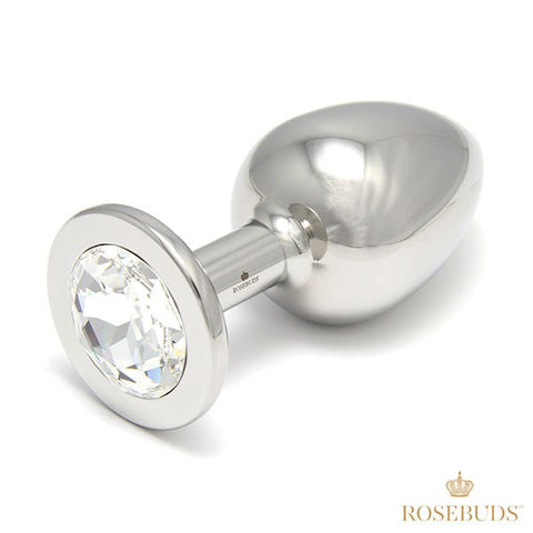 Rosebuds Luxe Stainless Steel XL Jeweled Anal Plug - Butt Plugs