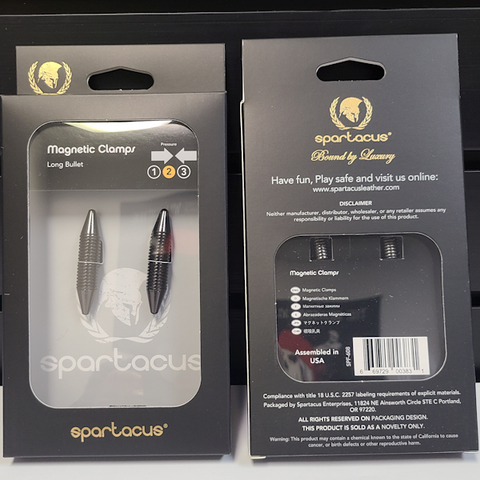 SPARTACUS Magnetic Tit or Clit Clamps - Precise Stimulation - Nipple and Clit Clamps