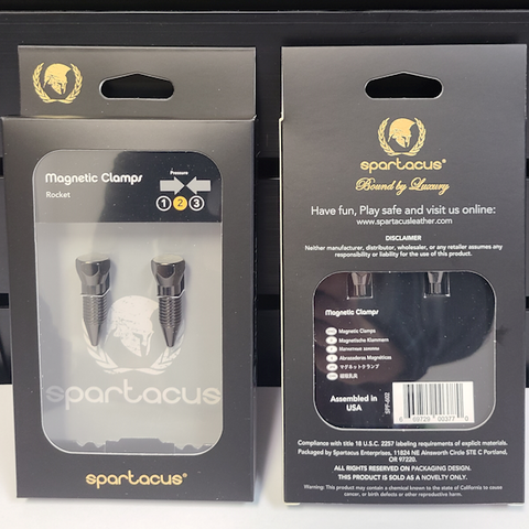 SPARTACUS Adjustable Magnetic Stimulation Clamps for Thrilling BDSM Play - Nipple and Clit Clamps