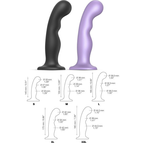STRAP ON ME Angled Dildo Plug P&G Stimulator - Lilac - Anal Dildos