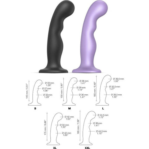 STRAP ON ME Angled Dildo Plug P&G Stimulator - Lilac - Anal Dildos