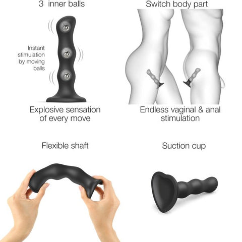 STRAP-ON-ME Dildo Plug with Geisha Balls - Limitless Pleasure Awaits - Anal Dildos